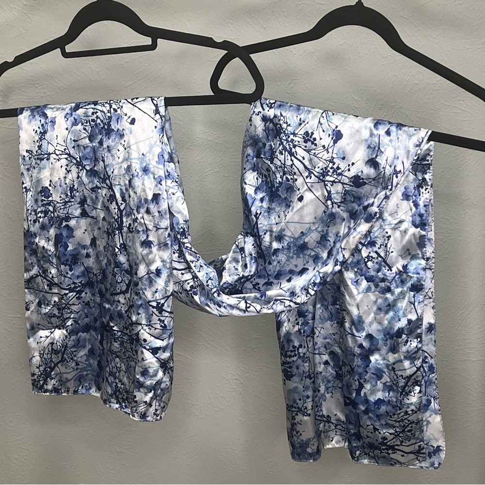 Blue Silk Scarf
